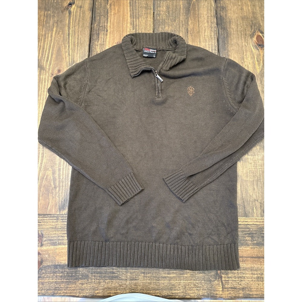 Vintage‎ Men's South Pole Knit Sweater Streetwear Men's Brown Size Large Y2K
